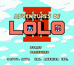Adventures of Lolo 3 title screenshot